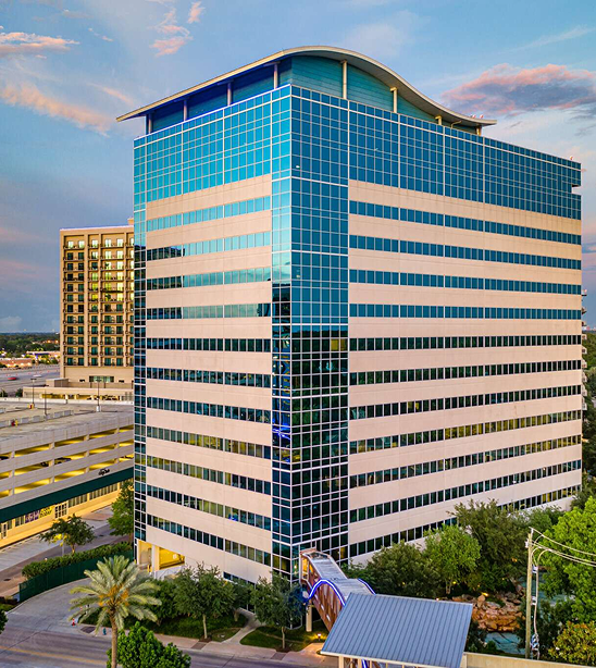 Exterior of the office tower at 920 Memorial City Way