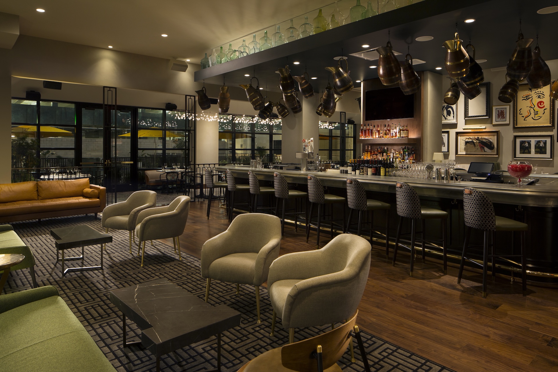 Bar and lounge seating at Tipping Point in Hotel ZaZa Memorial